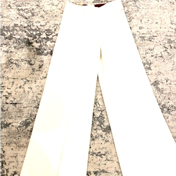 Milly,Luxury Clothier, White Belled Pants Made From Rich Italian Fabric, EUC, 2 - Picture 5 of 10
